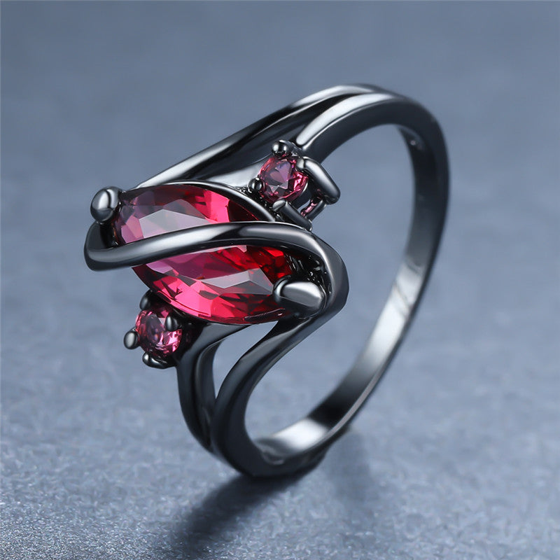 Black Gold Crystal Ring